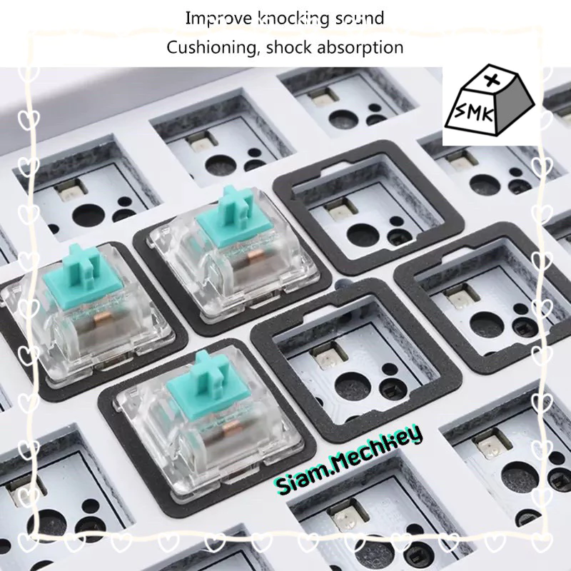 พร้อมส่งที่ไทย ของแท้ Plate Pads Switch Pads Switch Buffer Foam PE Poron สำหรับ hotswap plate PCB / Soldered Plate PCB