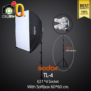 Godox TL-4 With Softbox 60*60 cm.**พร้อมขาตั้ง 280ซม. ( สตูดิโอ , วิดีโอรีวิว , Live วิดีโอ , ถ่ายรูปติดบัตร )