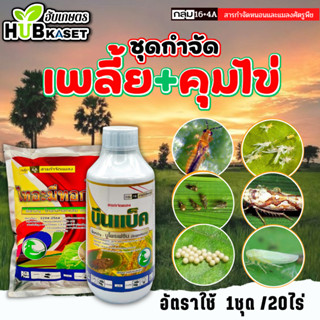 ชุดกำจัดเพลี้ย คุมไข่ บีนแบ็ค+ไทอะมีทอกแซม 1ลิตร+1กิโลกรัม (บูโพรเฟซิน+ไทอะมีทอกแซม) คุมไข่ กำจัดเพลี้ยไฟ เพลี้ยแป้ง