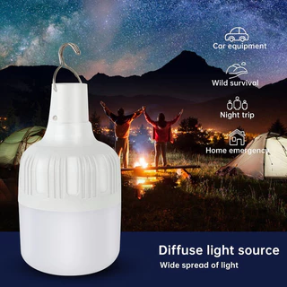 โคมไฟ หลอดไฟ LED หลอดไฟฉุกเฉิน ไร้สาย ไฟฉุกเฉิน-แบบชาร์จไฟได้ 100W 300W 500W 800W 1200W พกพาสะดวก