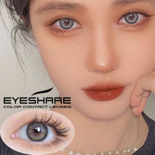 [COD&amp;Hot sllea] eyeshare MIKI seriคอนแทคเลนส์ Mini  Brown / Gray (Kitty Kawaii) ขนาดมินิ 🌷 ลายฮิต ขายดีมาก 2023 new