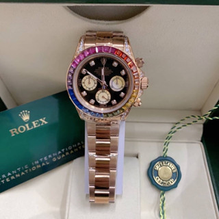 นาฬิกาข้อมือ ROLEX  งาน ออริ Size 40mm ระบบ ถ่าน ปุ่มข้างข้าง ใช้จับเวลา