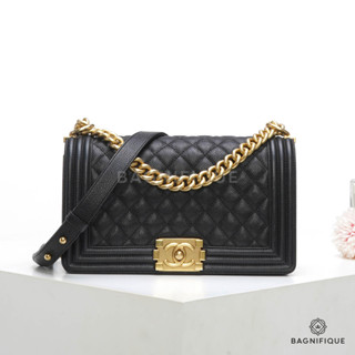 CHANEL BOY 10_ BLACK CAVIAR GHW