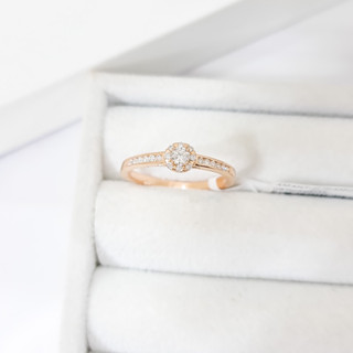 แหวนเพชรแท้เตยหัวใจ เพชรแท้น้ำ99 ตัวเรือน18k⚡️ 💎Amantio Diamond💎