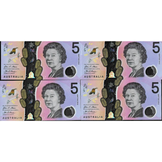 Australia 5 Dollars 2016 P 62 Polymer UNC Set 4 pcs. SAME NO.161065130