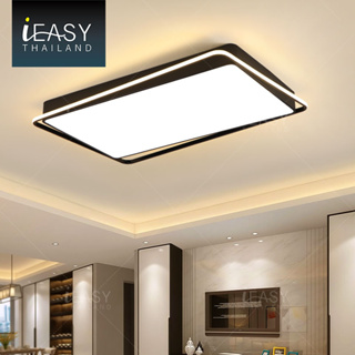 IEASY โคมไฟติดเพดาน โคมไฟติดเพดาน LED ของตกแต่ง ติดตั้งง่าย เปลี่ยนสีได้ 3 สี โคมไฟห้องนั่งเล่น ห้องนอน รุ่นควบคุมด้วยสว