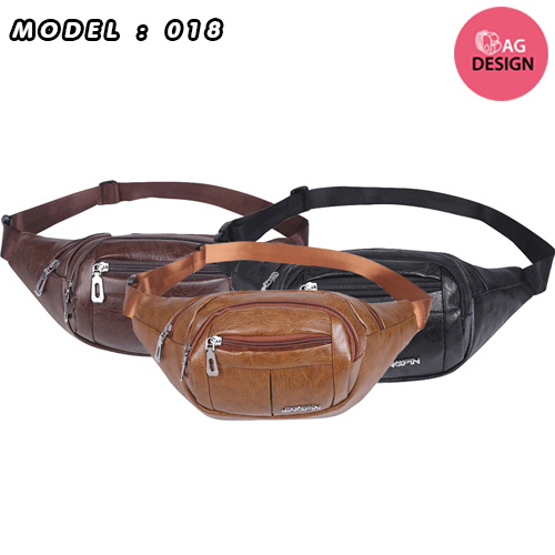 Bag design กระเป๋าคาดเอว คาดอก หนัง PU คุณภาพอย่างดี กันน้ำ รุ่น 018