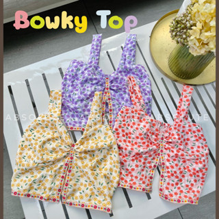 Bowky top ลายดอก Freesize🌸🌸