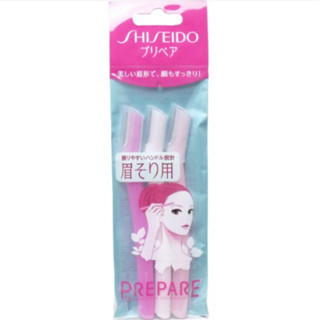 พร้อมส่ง มีดกันคิ้ว   Shiseido Prepare Facial Razor แพค 3 ชิ้น