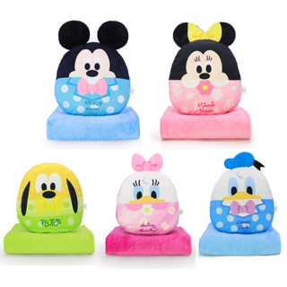 Disney ลิขสิทธิ์แท้ หมอนผ้าห่ม Mickey / Minnie / Pluto / Daisy / Donald Duck : Happy