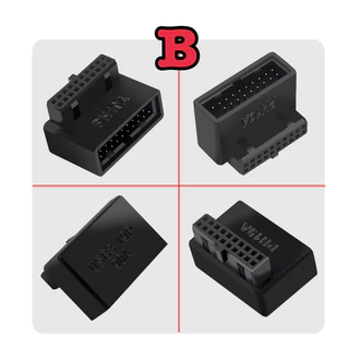 อะแดปเตอร์แปลง usb 3.0 19pin/20pin ข้องอ 90 องศา