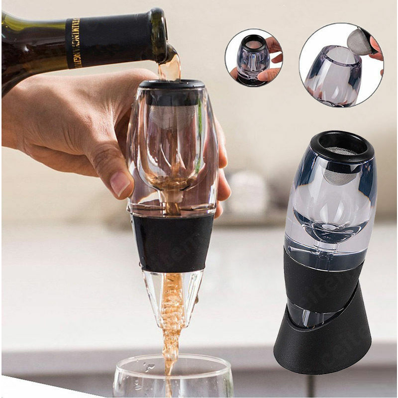 ที่กรองไวน์ ที่รินไวน์ อุปกรณ์ใช้สำหรับกรองและรินไวน์ พร้อมฐานวาง Wine Aerator Decanter