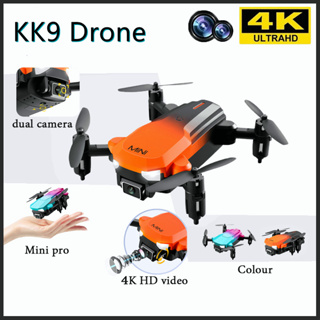 KK9 มินิ UAV ภาพถ่ายทางอากาศ 4K ออปติคอลไหลตำแหน่งเครื่องบินหลีกเลี่ยงอุปสรรคการควบคุมระยะไกลของเล่นเครื่องบิน