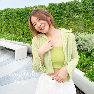 💜mayylody💜 เกาะอก จิ๋วจิ๋ว 17สี สวยแซบเกินต้านมากแม่ๆๆ ❤️💙💛💚 เกาะอกผ้าร่อง ครอปท็อป สายฝอ ชุดไปทะเล