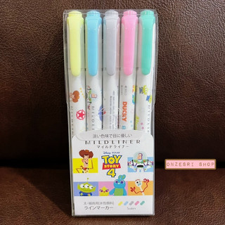 ปากกาไฮไลต์ Zebra Mildliner 5 Colors Set ลาย Toy Story 4 มี 5 สีในเซ็ต ตรงด้ามเป็นลายน่ารัก