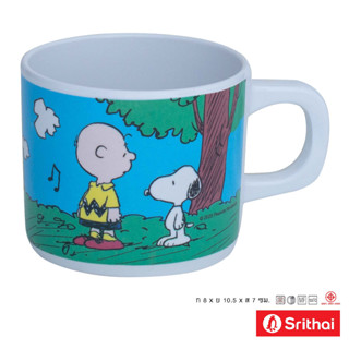 Srithai Melamine ถ้วยหู เมลามีน ลาย Snoopy bam bam C634-3 ขนาด 3 นิ้ว