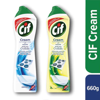 3สูตรพร้อมส่งCif Cleaning Cream 🍋 ขนาด (660g.)ครีมทำความสะอาดขจัดคราบและฆ่าเชื้ออเนกประสงค์