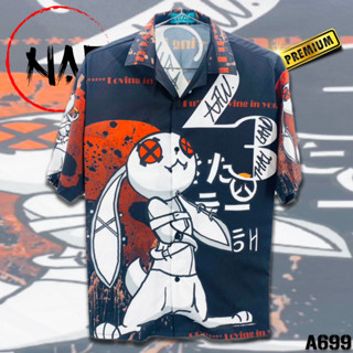 เสื้อฮาวาย กระต่าย 23 A699 ผ้าไหมอิตาลีแท้