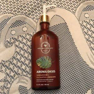 Bath &amp; Body Works Aromatherapy Aroma Oasis SANDALWOOD EUCALYPTUS MANDARIN Lotion 192ml. ของแท้