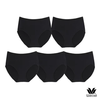 Wacoal Surprise Short Panty กางเกงในใส่สบายวาโก้ รูปแบบเต็มตัว แพ็ค 5 ชิ้น รุ่น WU4C34/WU4F34 สีดำ (BB)
