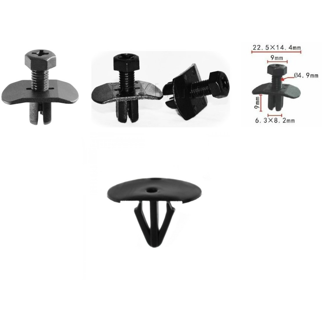 SKU-A637(1ชุด20ตัว มี2 แบบแบบละ10ตัว)พุก+คลิปยึดพลาสติกซุ้มล้อแผ่นพลาสติกข้างห้องเครื่องISUZU TFR ,D-MAX , MU-7,MU-X - รูปที่ 2