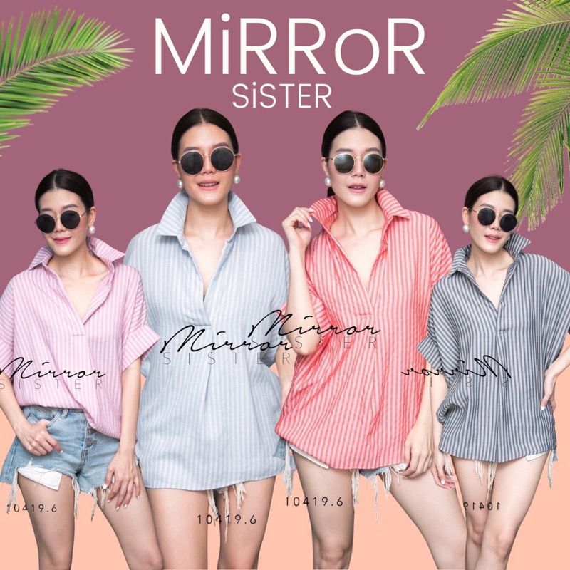 MiRRoRSiSTER’s LEE.i STRipe SHiRT #10419.6 เสื้อคอปกลายริ้ว