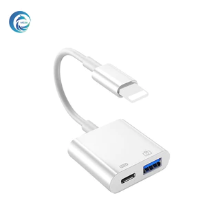 MGBB IP-2in1 OTG PD/LT+USB3.0 อะแดปเตอร์  สามารถใช้สําหรับการชาร์จโทรศัพท์มือถือการถ่ายโอนข้อมูลคอมพิวเตอร์ สายเคเบิลอะแดปเตอร์ถ่ายโอนดิสก์ U