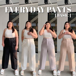(A09) EVERYDAY PANTS [BASIC] กางเกงสาวอวบ เก็บพุงเอวสูง รุ่นประหยัด