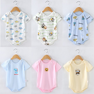 Babyonline(Y031)L5 ชุดบอดี้สูทขาเว้าเด็กลายสัตว์น่ารัก ผ้าฝ้าย100%