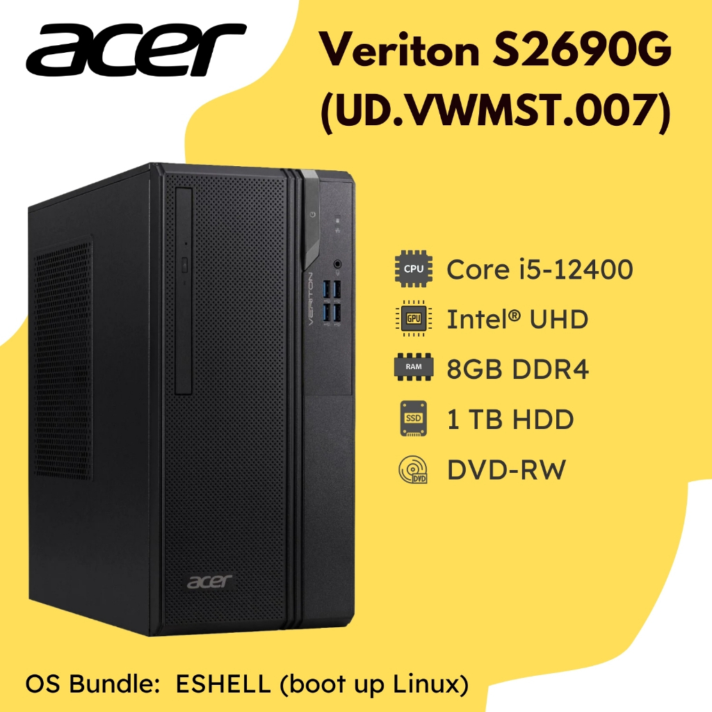 Com Acer Veriton S2690G Core i5-12400/8GB/1TB/HDD (UD.VWMST.007)