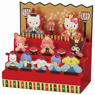Sanrio Card - Pop up ลาย Hinamatsuri Shelf (Japan Limited) แบบเทศกาลฮินะมัตสึริ ด้านหลังเขียนได้ มาพร้อมซอง