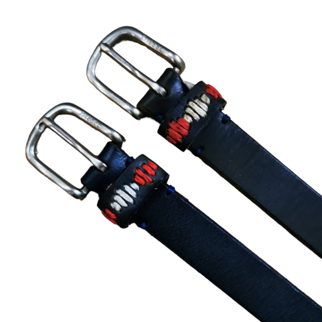 เข็มขัดหนังแท้  เข็มขัดผู้หญิง สีดำ และ น้ำตาลไหม้ Brand Diesel 100%