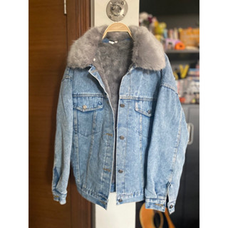 ❄️พร้อมส่ง❄️Puffy Jean Jacket plus Extra Warm -   เสื้อแจ๊คยีนส์บุขนด้านใน