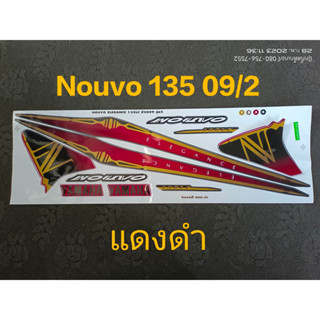 สติ๊กเกอร์ NOUVO 135 สีแดงดำ ปี 2009 รุ่น 2