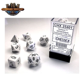 [พร้อมส่ง] CHESSEX:White/Black DICE SET ลูกเต๋า