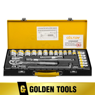 DELTON King Tools ชุดเครื่องมือ ประแจ ชุดบล็อก 24 ชิ้น ขนาด 1/2 นิ้ว (4 หุน) ชุดประแจ KING TOOLS SERIES รุ่น DKT-24PCS