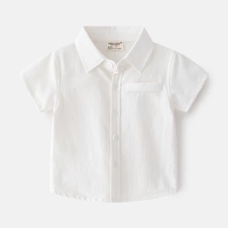 พร้อมส่ง เสื้อเชิ๊ตเด็ก เกาหลี แขนสั้น เสื้อเชิ๊ตเด็กผู้ชาย