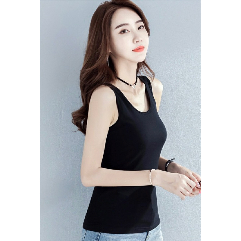 เสื้อกล้ามใส่สบาย ผ้าคอตตอนผสมสแปนเด็กซ์ คัตติ้งสวย