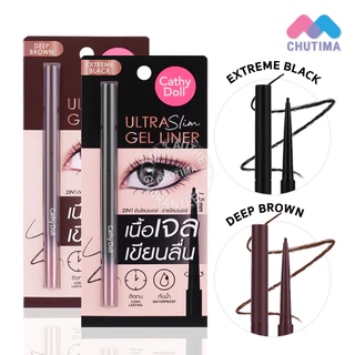 อายไลเนอร์ เคที่ดอลล์ อัลตร้า สลิม เจล ไลน์เนอร์ Cathy Doll Ultra Slim Gel Liner 2in1 0.07g.