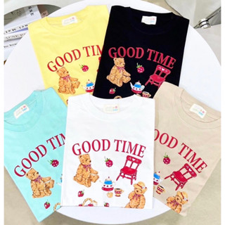 พร้อมส่ง🧸เสื้อยืดโอเวอร์ไซส์ Oversize Just หมีgoodtime