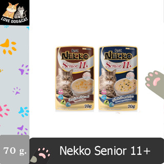 [Nekko 1 ซอง] อาหารแมวเปียก เพาซ์ Nekko Senior 11 + 70g / ซอง