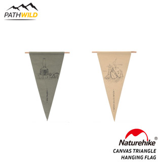 ธงประดับแค้มป์ รูปทรงสามเหลี่ยม NATUREHIKE CANVAS TRIANGLE HANGING FLAG เนื้อผ้า CANVAS พิมพ์ลาย