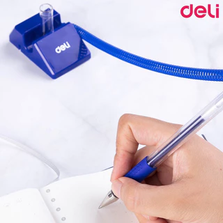 Deli ปากกาเจลแบบตั้งโต๊ะพร้อมแท่น หมึกน้ำเงิน Deli Desk Pen Stand (0.5/0.7 mm) อุปกรณ์เครื่องเขียน