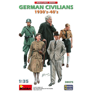 MINIART 38075 GERMAN CIVILIANS 1930-40S. RESIN HEADS [1/35]