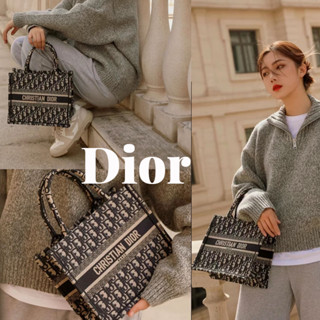 ดิออร์   DIOR  Small BOOK TOTE กระเป๋าถือ/ใหม่ ขนาดเล็ก/ซื้อของแท้ ของแท้ 100%/กระเป๋าถือ/คลาสสิก