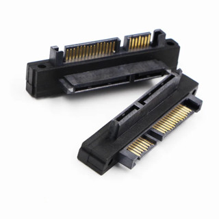 22Pin ขวามุม UP 90 SATA อะแดปเตอร์ชายหญิง 7 + 15 Pin Serial ATA อะแดปเตอร์ขยาย Connector Converter