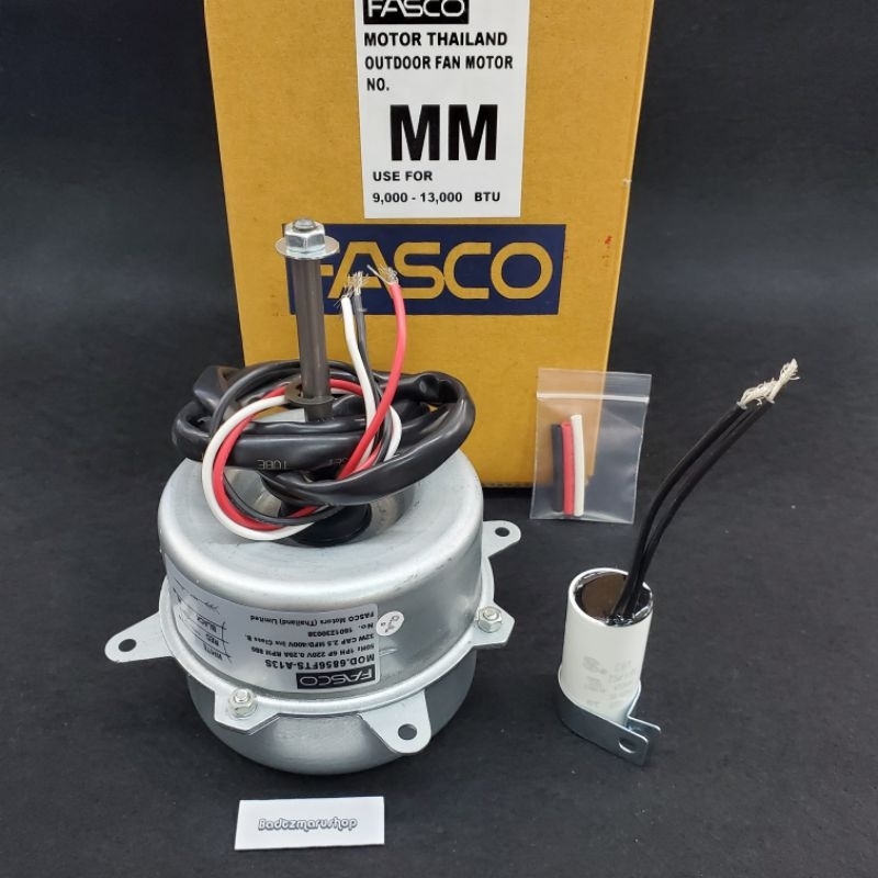[มีบริการส่งด่วน⚡️] มอเตอร์คอยล์ร้อน มอเตอร์ Fasco MM สำหรับแอร์มิตซู Mitsubishi 9000-13000BTU