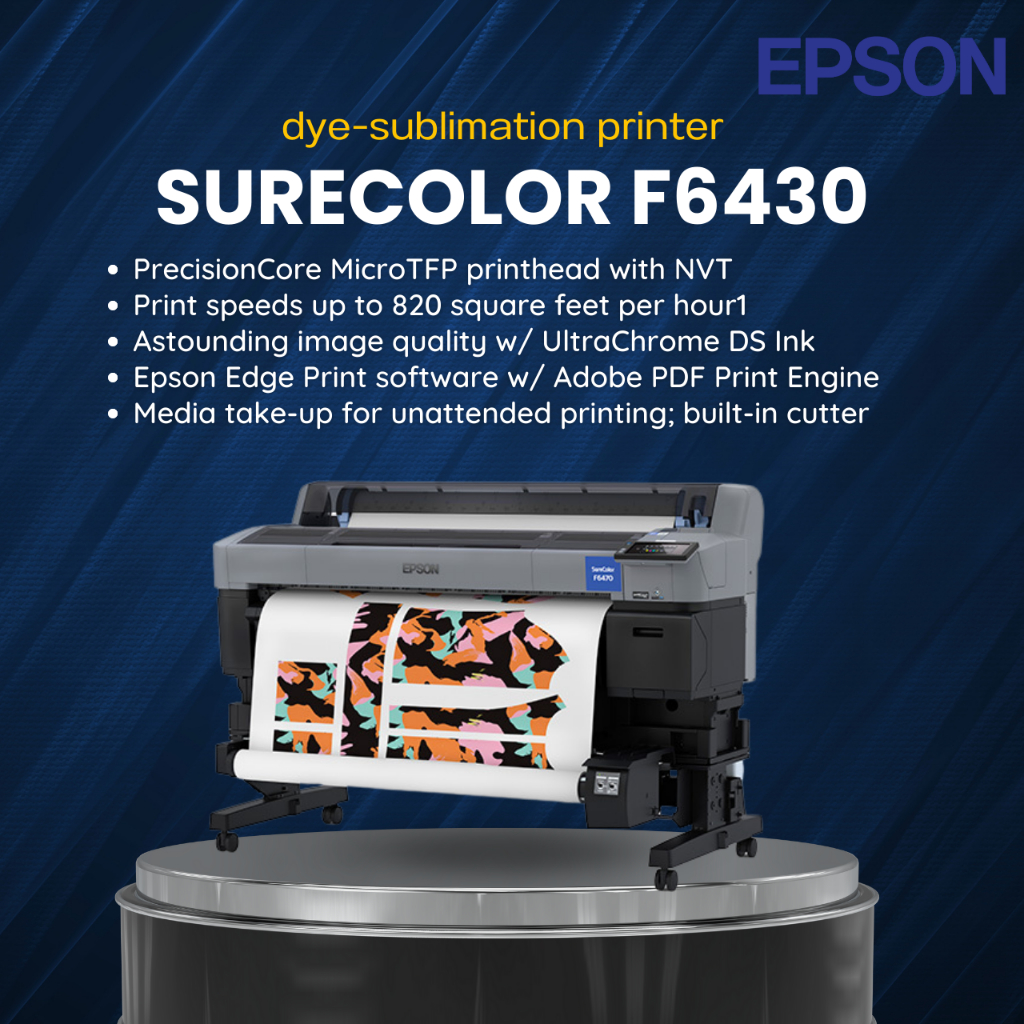 เครื่องปริ้นซับลิเมชั่นแบรนด์EPSON F6430 เครื่องพิมพ์รุ่นใหม่ เครื่องพิมพ์ลาย2023