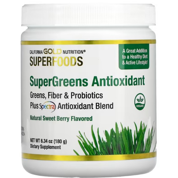 ผงผัก ซุปเปอร์ฟูด ใยอาหาร โพรไบโอติกส์ พรีไบโอติกส์ SUPERFOOD - Supergreens Antioxidant, รส Sweet Berry