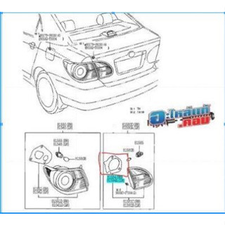 (ของแท้) 81584-02070 โฟมรองไฟท้าย ซ้าย-ขวา ใช้เบอร์เดียวกัน  โตโยต้า อัลติส   / ราคาต่อ 1 ชิ้น